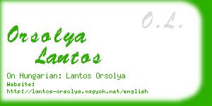 orsolya lantos business card